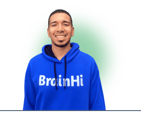 Headshot of Christian Rodríguez with a blue sweater from BrainHi